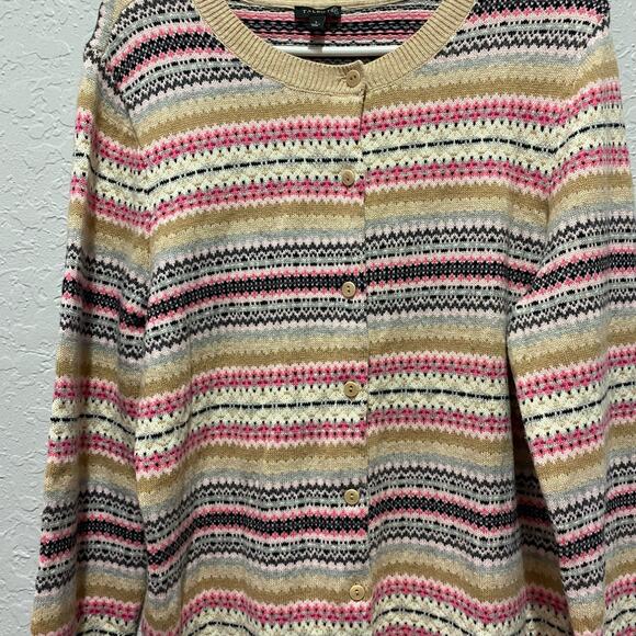 Talbots Lambs Wool Blend Cardigan Sweater Women's Size Large - Picture 2 of 7